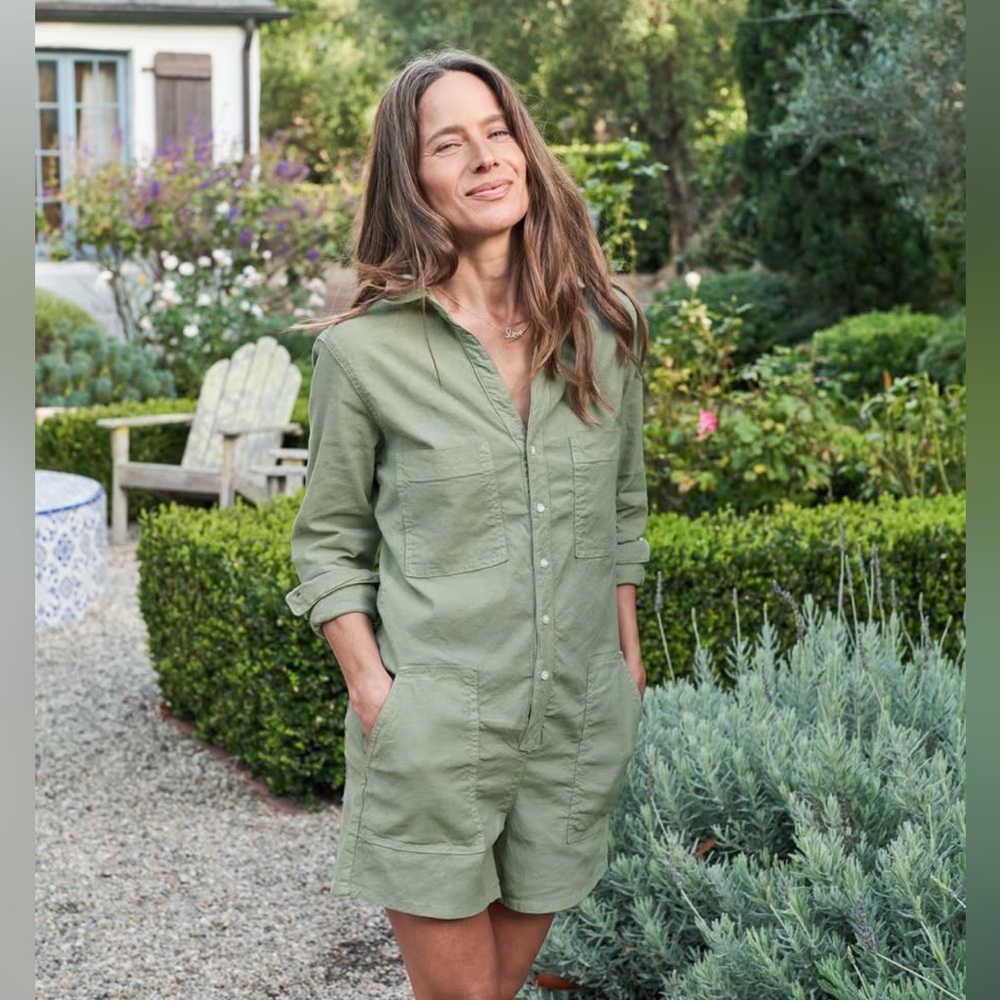Frank & Eileen Ireland Long Sleeve Playsuit - XS (2-4) - Sage - BRAND NEW!